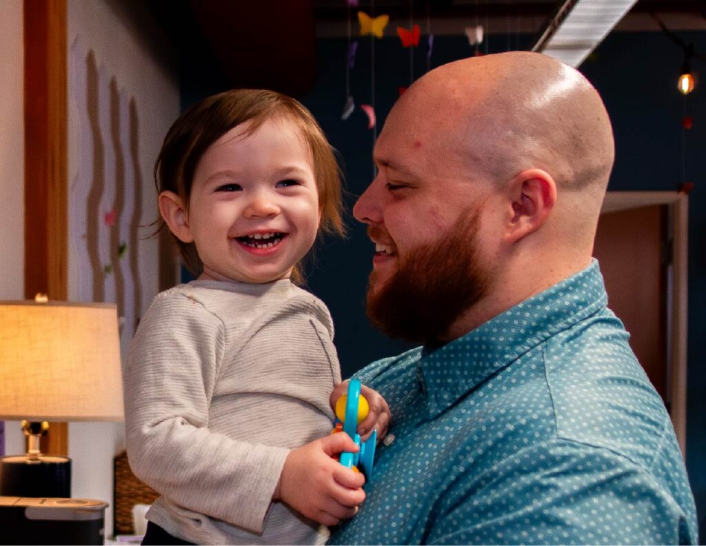 Dad and baby