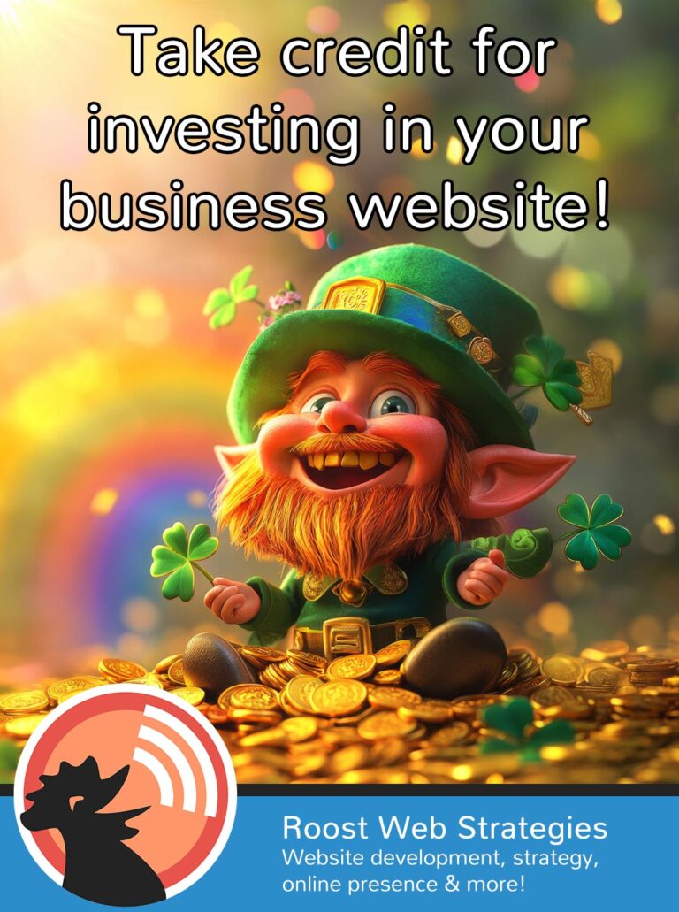 Take Credit for investing in your business website